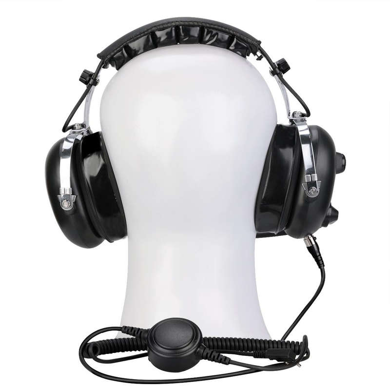 RETEVIS EH070K 2 Pin Adjustable Volume Binaural Noise Reduction Headphone Microphone
