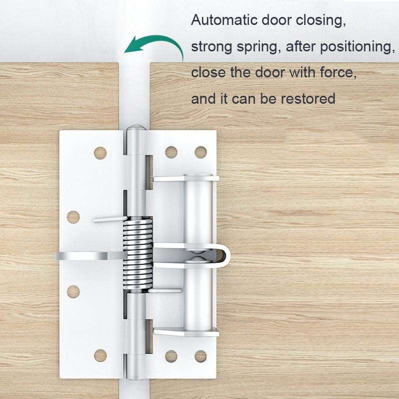 4 Inch Multifunctional Door Closer Automatic Door Closing Hinge, Color: Color Steel Gold