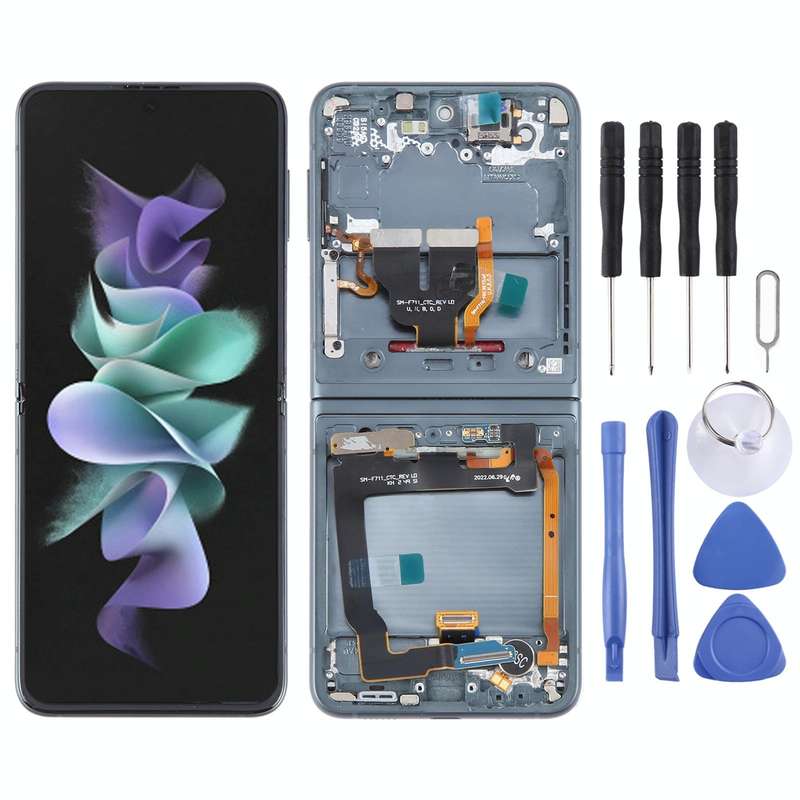 For Samsung Galaxy Z Flip3 SM-F711 Original LCD Screen Digitizer Full Assembly with Frame (Green)