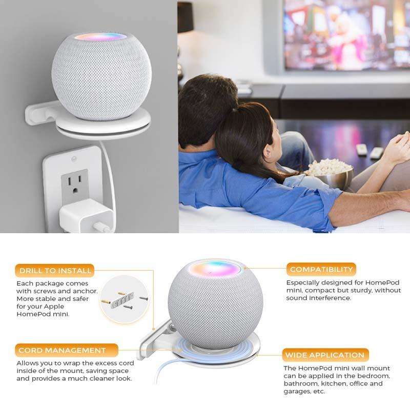 For Apple HomePod Mini AhaStyle PT149 Smart Speaker Stand(White)