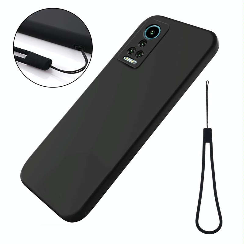 For Hisense H60 Pure Color Liquid Silicone Shockproof Phone Case(Black)