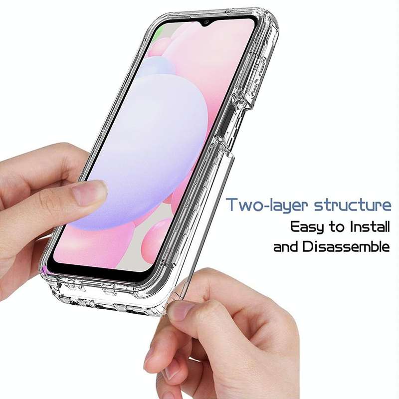 For Samsung Galaxy A13 4G Full Body Shockproof Clear Gradient Phone Case(Blue)