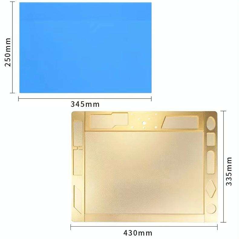 Aluminum Alloy Multi-function Microscope Base Workbench Electronic Mat Welding Blanket (Grey)