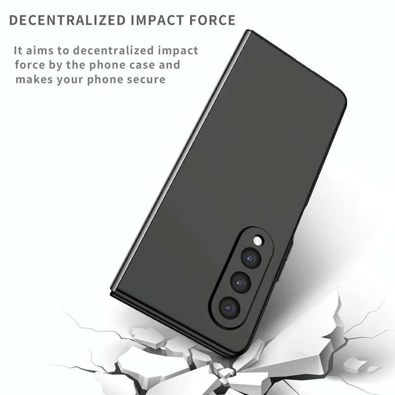 For Samsung Galaxy Z Fold4 Armor Foldable Phone Case(Black)
