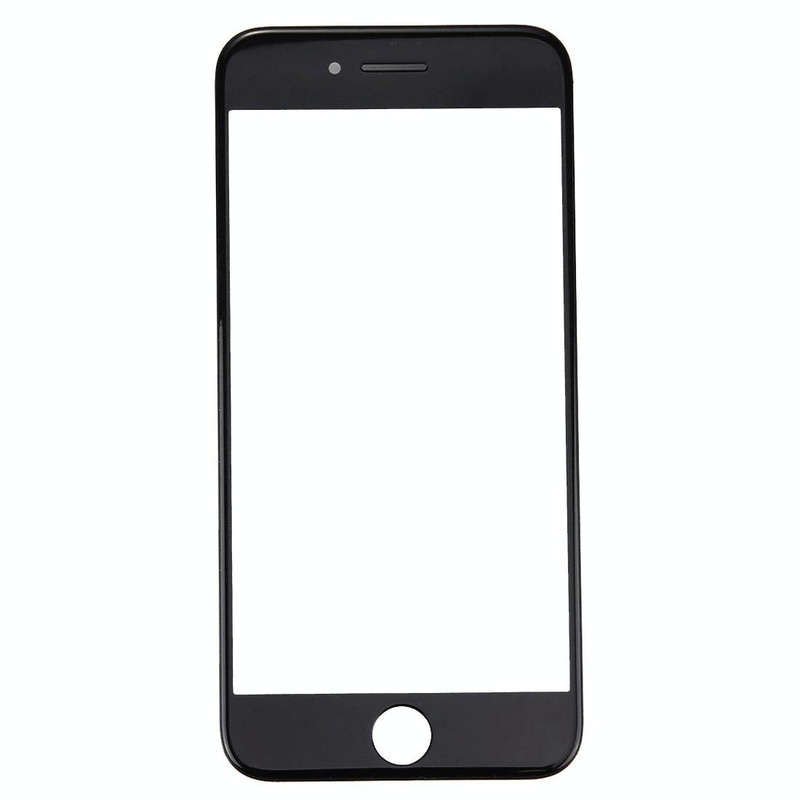 Front Screen Outer Glass Lens with Front LCD Screen Bezel Frame for iPhone 7 (Black)