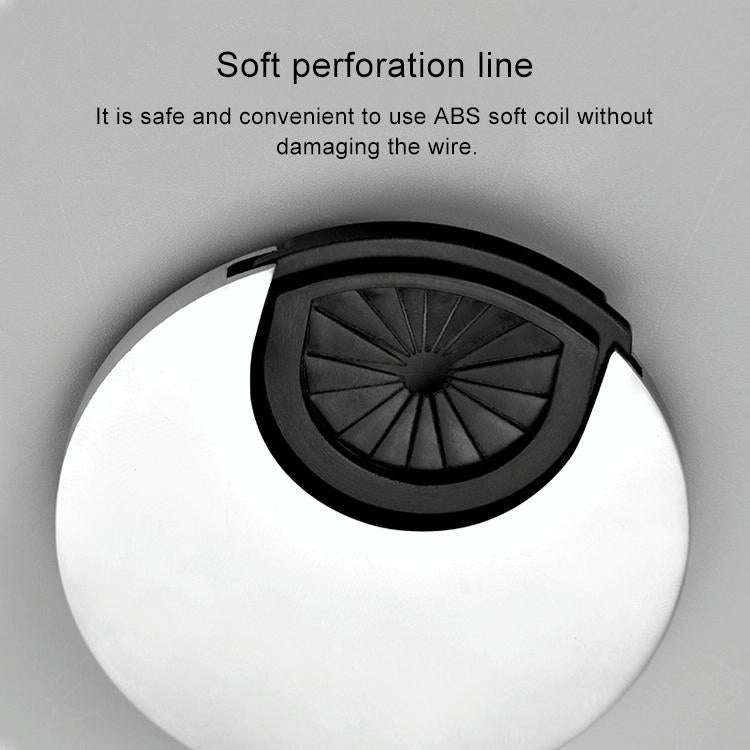 2 PCS Desk Computer Desktop Zinc Alloy Round Threading Box Hole Cover, Hole Diameter: 35mm (Brush...