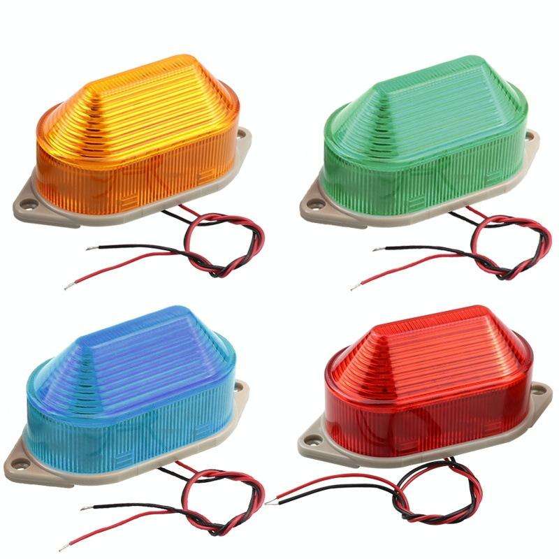 AC220V Led Mini Strobe Signal Warning Light Silent Warning Light(Orange)