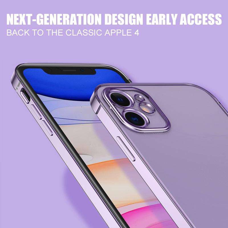 For iPhone SE 2022 / SE 2020 Magic Cube Plating TPU Protective Case(Black)