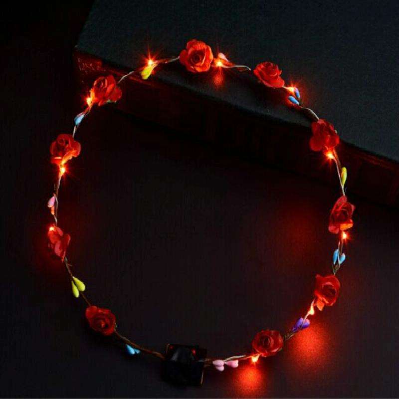 3 PCS Ten Lights Flash Garland Headband(Random Color and Style)