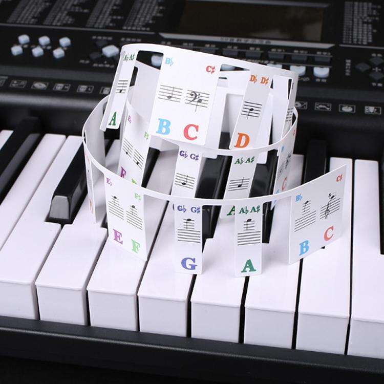 Children Beginner Piano Keyboard Color Stickers Musical Instrument Accessories, Style: Piano Keys...