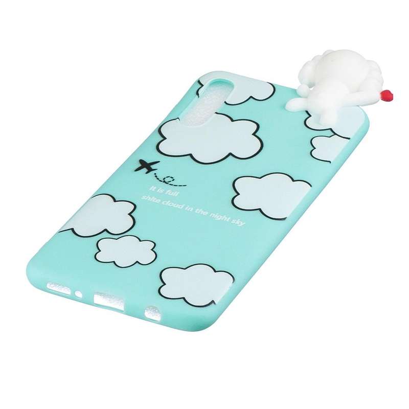 For Galaxy A50 Shockproof Cartoon TPU Protective Case(Clouds)