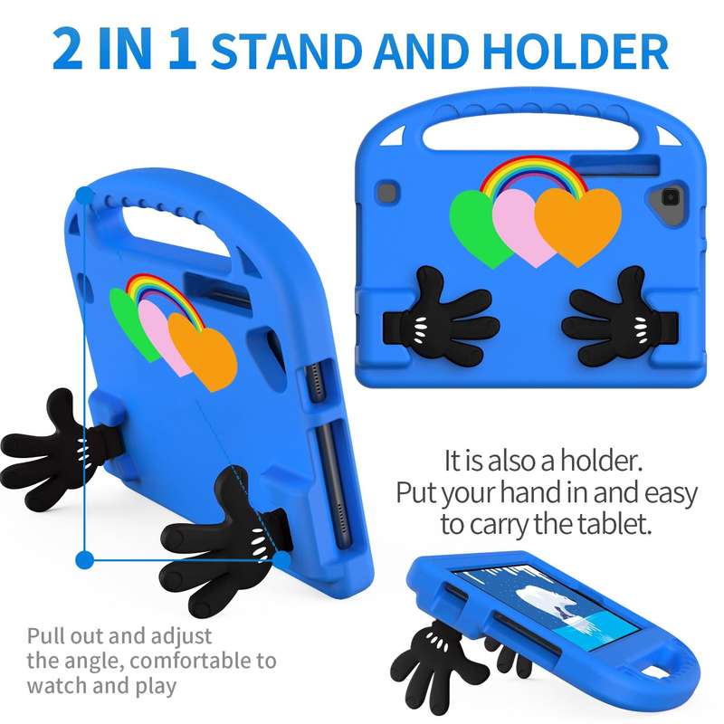 For Lenovo Tab M8 Love Small Palm Holder EVA Tablet Case(Blue)