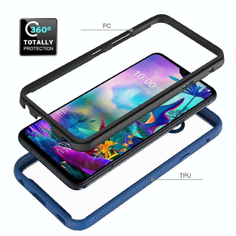 For LG V50S ThinQ 5G / G8X ThinQ Starry Sky Solid Color Series Shockproof PC + TPU Protective Cas...