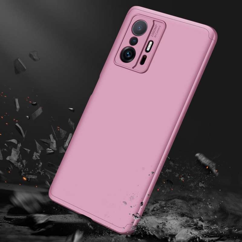 For Xiaomi Mi 11T GKK Three Stage Splicing Full Coverage PC Phone Case(Rose Gold)