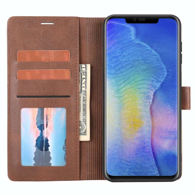 For Huawei Mate 20 Pro Classic Wallet Flip Leather Phone Case(Brown)