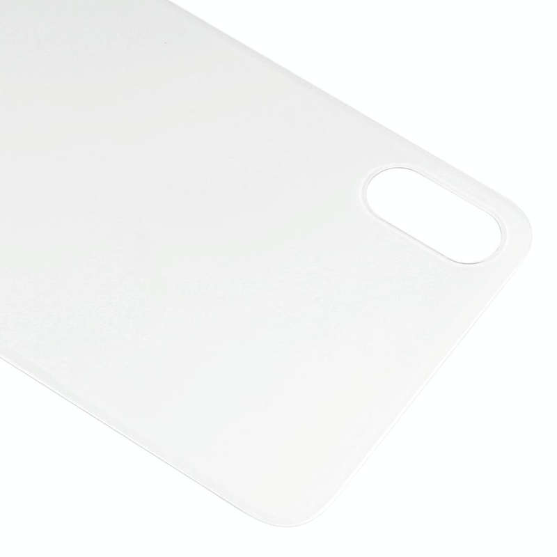 Easy Replacement Big Camera Hole Glass Back Battery Cover with Adhesive for iPhone XS(White)