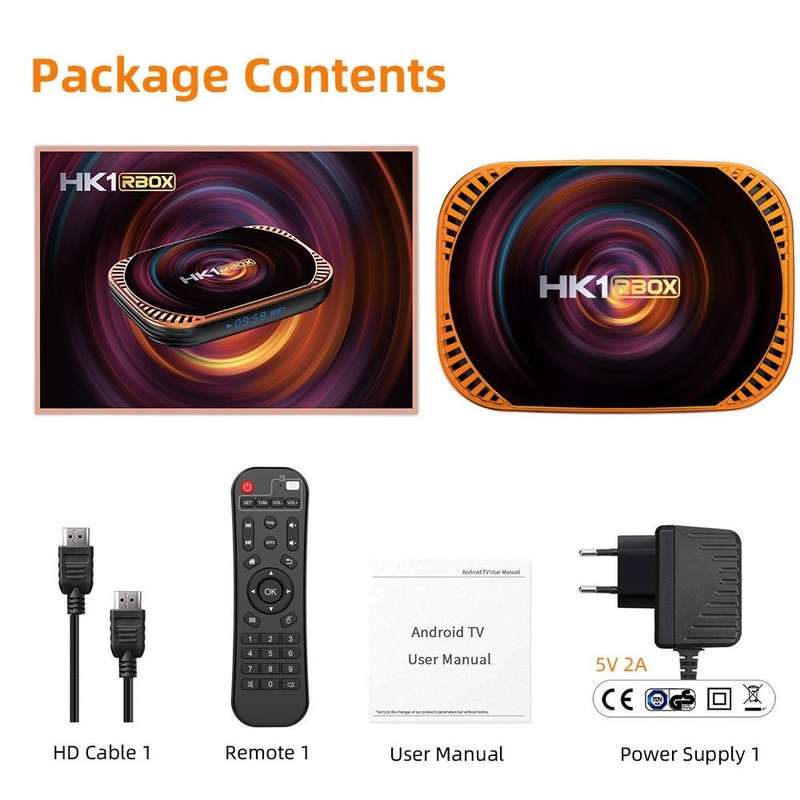 MECOOL HK1RBOX X4 4K TV Box, Android 11 Amlogic S905X4 CPU with RC 4GB+32GB(UK Plug)