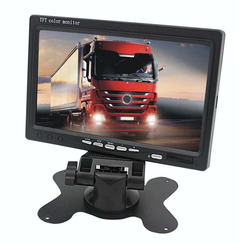 7.0 inch Car Monitor / Surveillance Cameras Monitor with Adjustable Angle Holder & Remote Control...