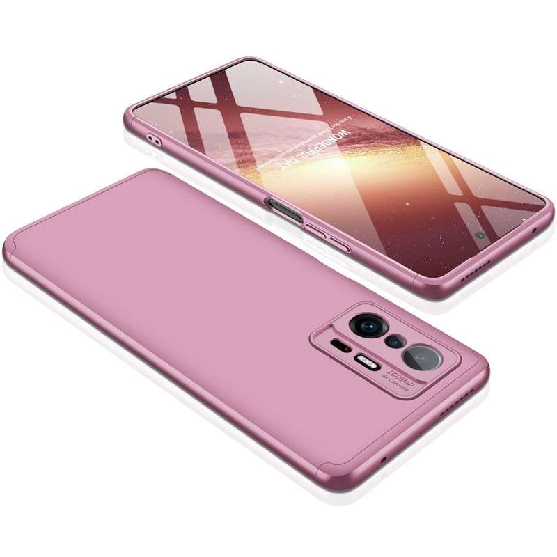 For Xiaomi Mi 11T GKK Three Stage Splicing Full Coverage PC Phone Case(Rose Gold)