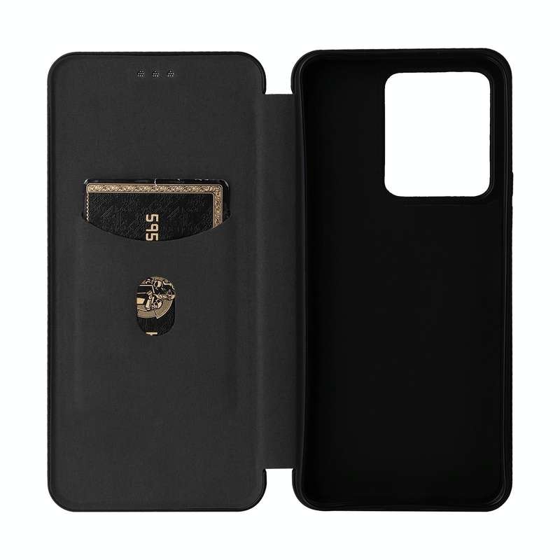 For vivo Y22s / Y35 Carbon Fiber Texture Leather Phone Case(Black)