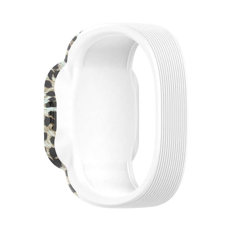 For Garmin Vivofit JR3 No Buckle Silicone Printing Watch Band, Size:S(Leopard)
