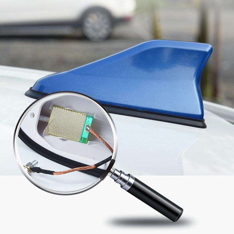 Universal Car Antenna Aerial Shark Fin Radio Signal (Grey)