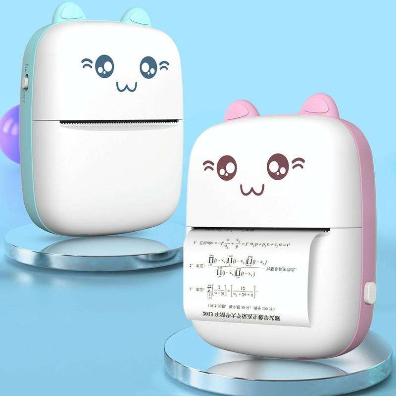 C9 Mini Bluetooth Wireless Thermal Printer With 5 Papers(Pink)