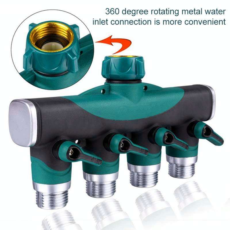 4 In 1 Multi-function Garden Water Sprinklers Lawn Irrigation Valve Water Dividing Controller Wat...