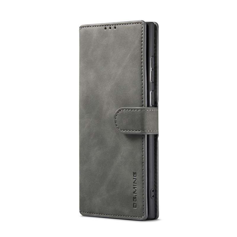 For Samsung Galaxy S22 Ultra DG.MING Retro Oil Side Horizontal Flip Leather Case with Holder & Ca...