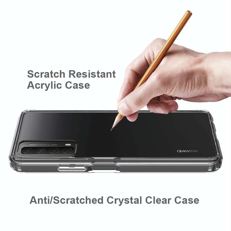 For Huawei Y7A / P Smart 2021 Shockproof Scratchproof TPU + Acrylic Protective Case(Black)