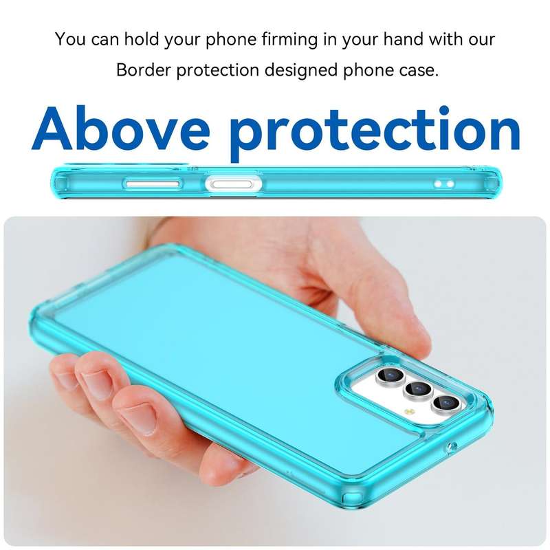 For Samsung Galaxy A04s Candy Series TPU Phone Case(Transparent Blue)