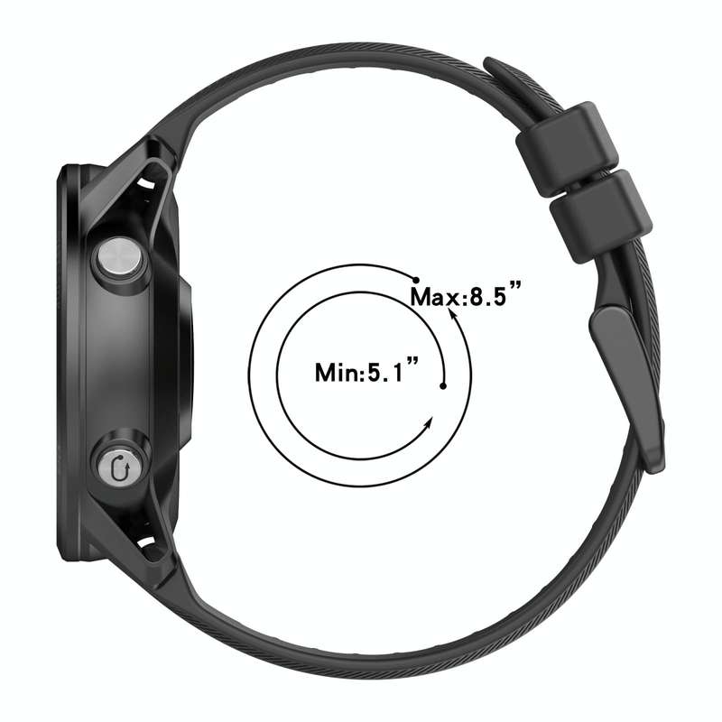 For Garmin Forerunner 935 22mm Solid Color Silicone Watch Band(Rock Gray)