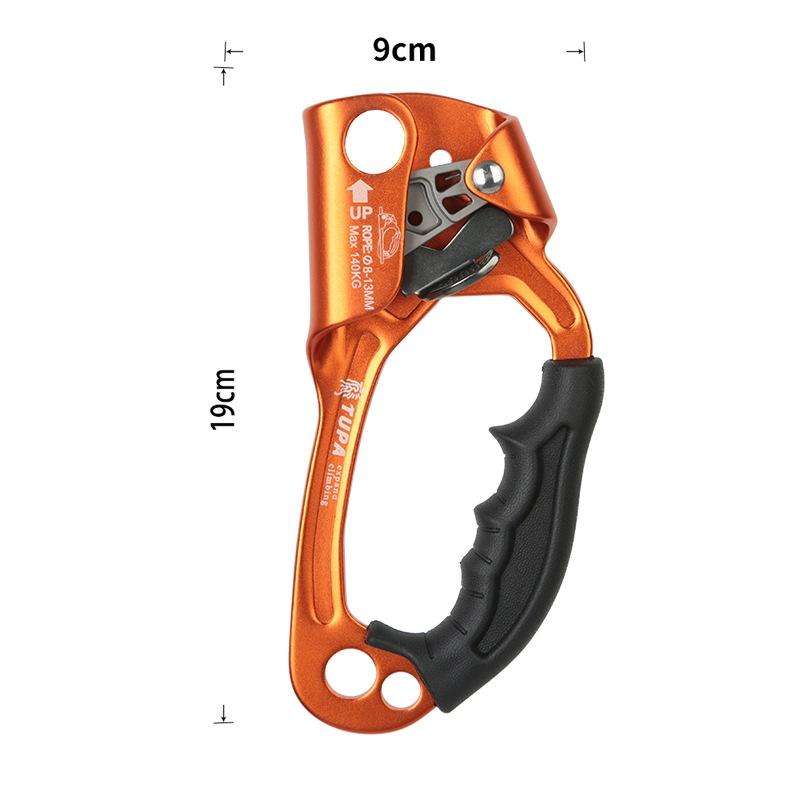 XINDA TP-8606 Outdoor Rock Climbing Aerial Work Anti-fall Handheld Rope Gripper for 8-12mm Diamet...