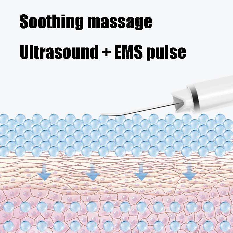 Ultrasonic Ion Shoveling Machine Blackheads Dead Skin and Acne Cleansing Instrument Beauty Introd...