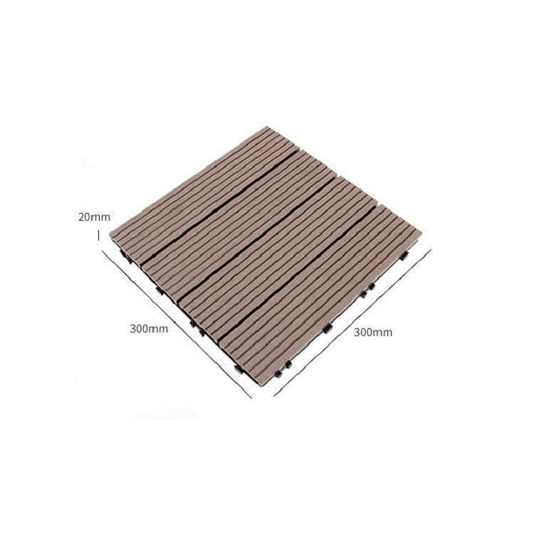 Outdoor Plastic Wood Waterproof Anti-corrosion Splicing Floor(Tea Color)
