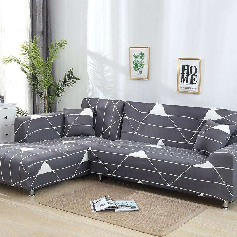 Fabric High Elastic All Inclusive Lazy Sofa Cover, Size: 1 Person(Gray Space)
