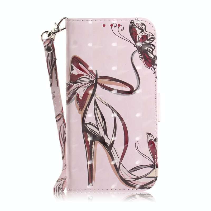 For Samsung Galaxy A53 5G 3D Colored Horizontal Flip Leather Phone Case(Butterfly High-heeled)