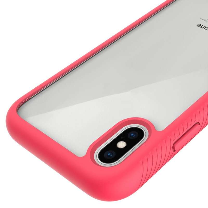 For iPhone X Starry Sky Solid Color Series Shockproof PC + TPU Protective Case(Black)