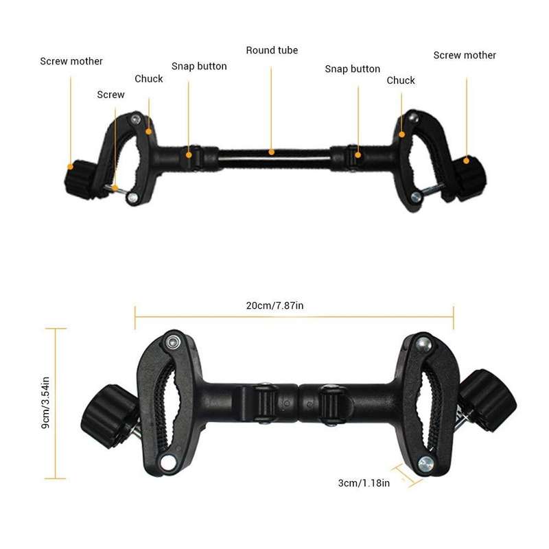 Twin Stroller Connector Turns Two Single Strollers Into A Double Stroller, Spec: Three Short