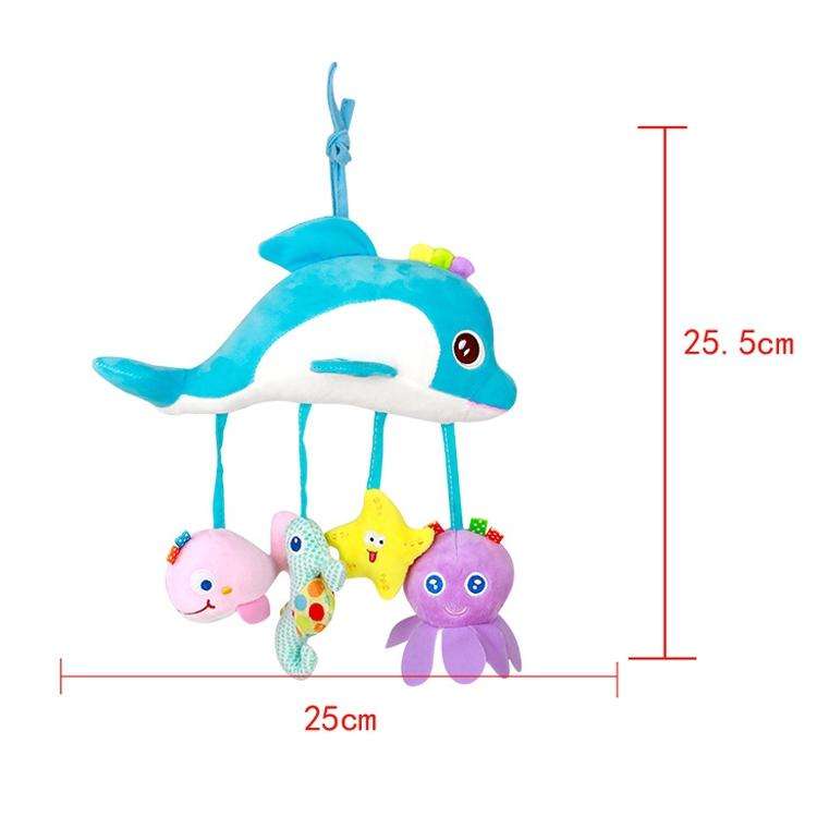 Baby Toys 0-1 Year Old Animal Bed Bells Soothing Plush Toys Baby Rattles Baby Carriage Hanging(A ...
