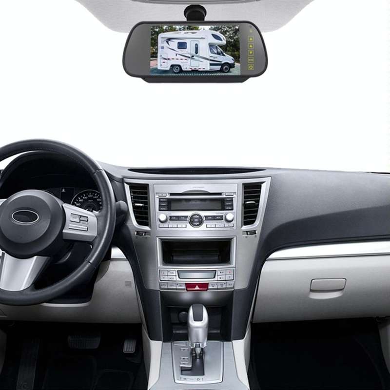 PZ468 Car Waterproof 170 Degree Brake Light View Camera + 7 inch Rearview Monitor for Mercedes-Be...