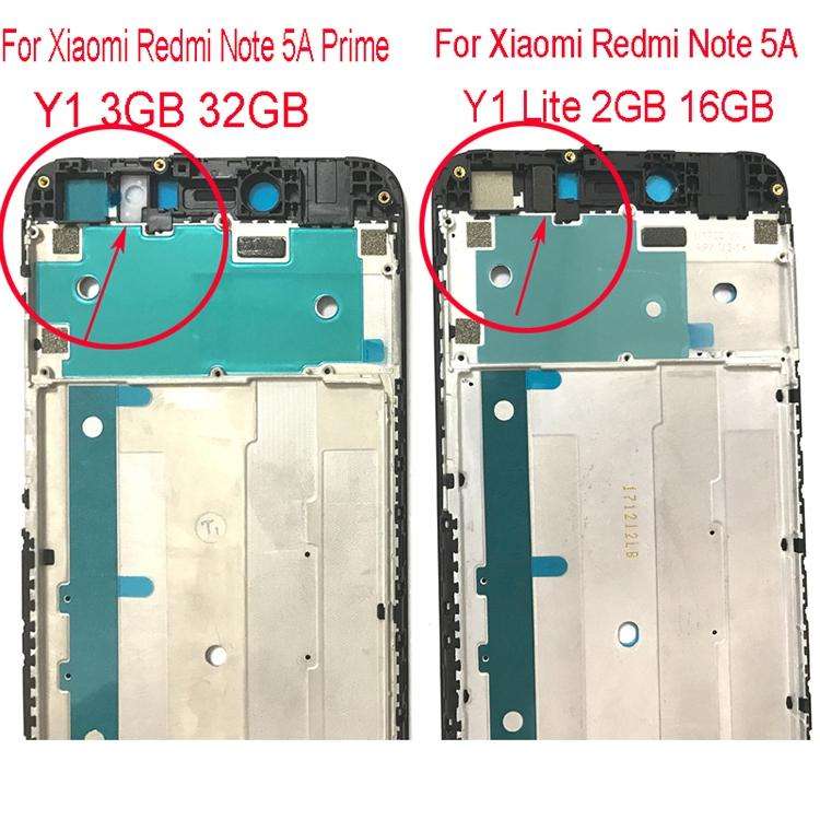 Front Housing LCD Frame Bezel for Xiaomi Redmi Note 5A / Y1 Lite(White)