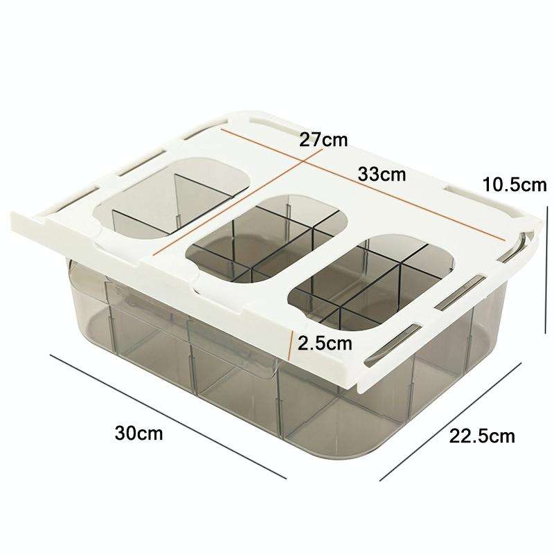 Home Wardrobe Drawer Type Underwear Socks Storage Box With Partition (Transparent)