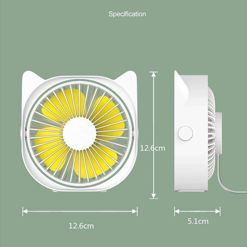 M105 Desktop Mini Cute Portable USB Fan(Sky White)