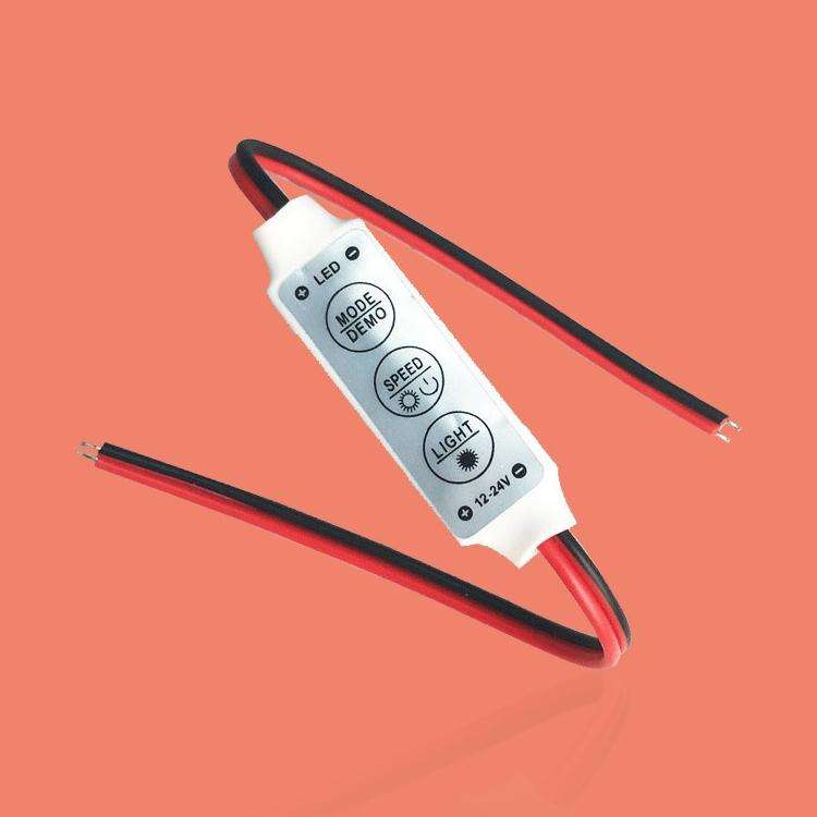 5PCS Mini 3 Keys Controller Dimmer for Single Color LED Strip Light, DC 12-24V
