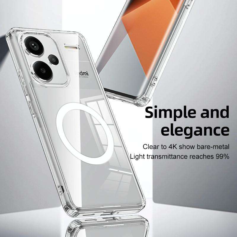 For Xiaomi Redmi Note 13 Pro+ Armor Clear TPU Hard PC Phone Case(Matte Black)