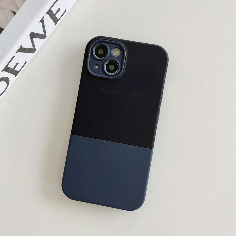 For iPhone XR 3 in 1 Liquid Silicone Phone Case(Black + Grey)