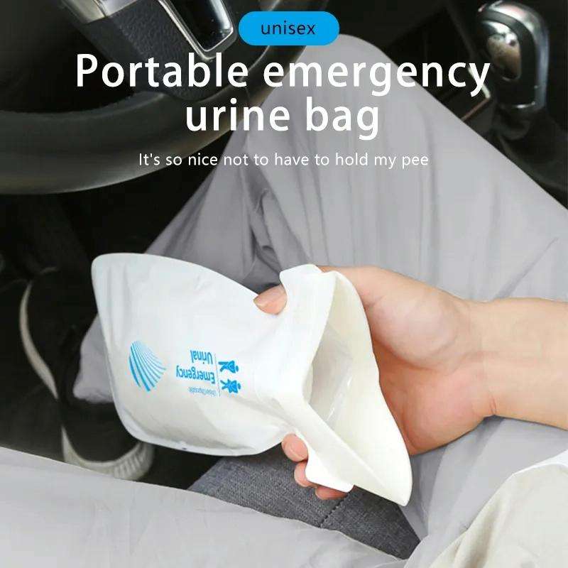 4pcs / Set Vehicle Emergency Urine Bags Unisex Disposable Portable Toilet 700ml