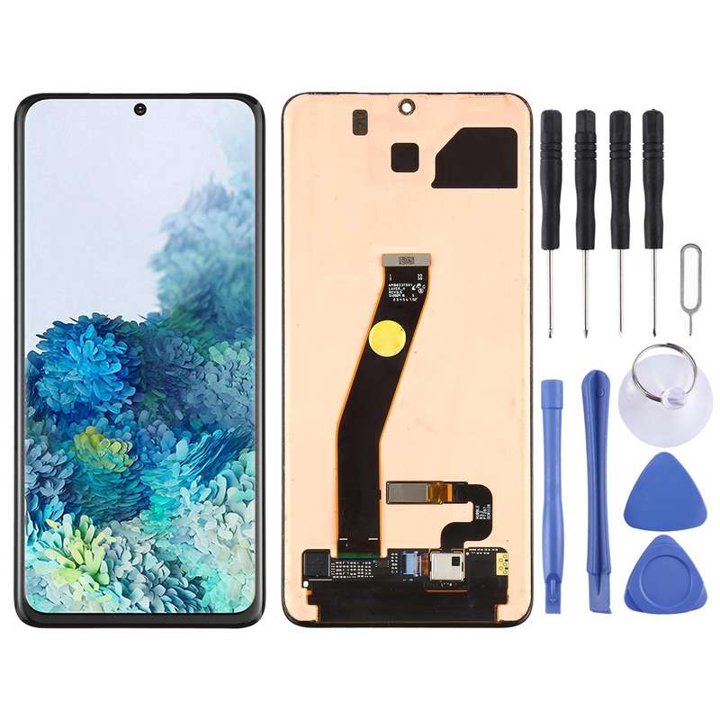 Original Dynamic AMOLED LCD Screen for Galaxy S20 4G with Digitizer Full Assembly (Black)