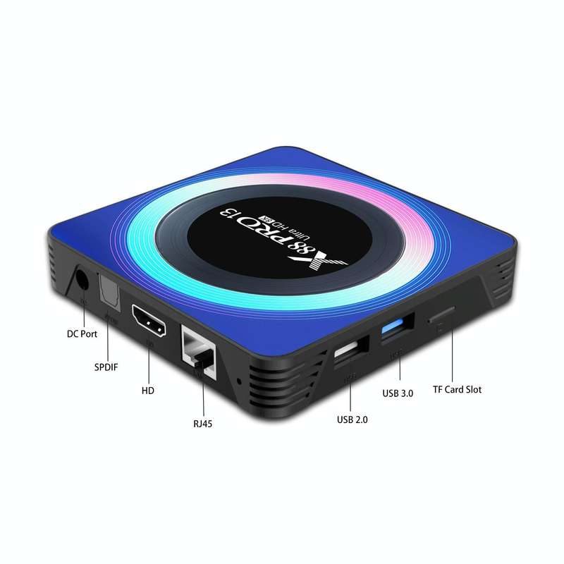 Acrylic X88 Pro 13 8K Ultra HD Android 13.0 Smart TV Box with Remote Control, RK3528 Quad-Core, 2...